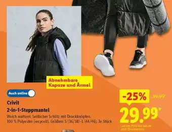 Lidl Crivit 2-in-1-Steppmantel Angebot