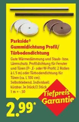 Lidl Parkside Gummidichtung Profil/Türbodendichtung Angebot