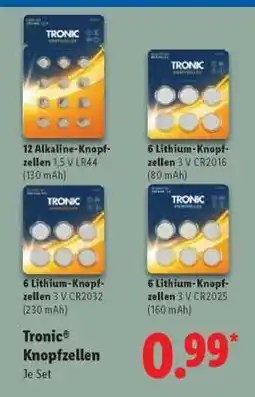 Lidl TRONIC Knopfzellen Angebot
