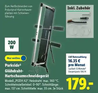 Lidl Parkside Glühdraht-Hartschaumschneidegerät Angebot
