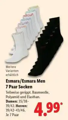 Lidl Esmara/Esmara Men 7 Paar Socken Angebot