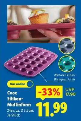 Lidl COOX Silikon-Muffinform Angebot