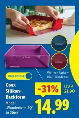 Lidl COOX Silikon-Backform Angebot