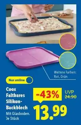Lidl COOX Faltbares Silikon-Backblech Angebot