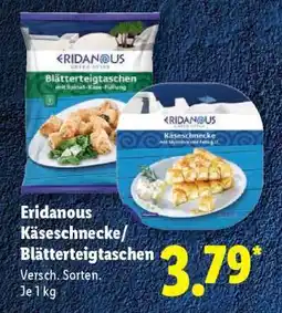 Lidl Eridanous Käseschnecke/Blätterteigtaschen Angebot