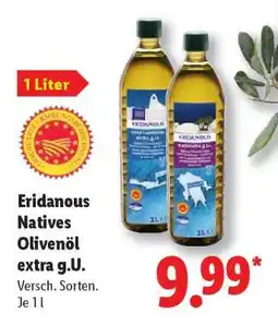 Lidl Eridanous Natives Olivenöl extra g.U Angebot