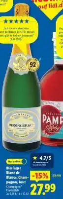 Lidl Bissinger Blanc de Blancs, Champagner, brut Angebot