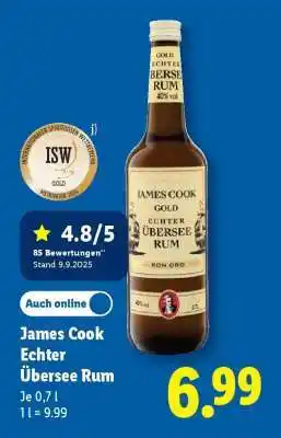 Lidl James Cook Echter Übersee Rum Angebot