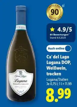 Lidl Ca’ del Lago Lugana DOP, Weißwein, trocken Angebot