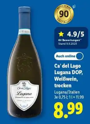 Lidl Ca’ del Lago Lugana DOP, Weißwein, trocken Angebot