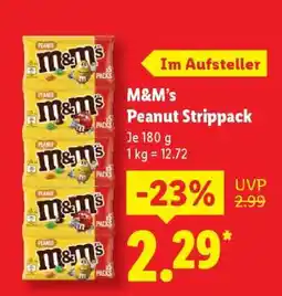 Lidl M&M’s Peanut Strippack Angebot