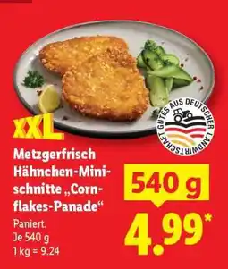 Lidl Metzgerfrisch Hähnchen-Minischnitte „Cornflakes-Panade“ Angebot