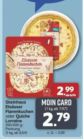 Famila Nord Ost Steinhaus Elsässer Flammkuchen oder Quiche Lorraine Angebot