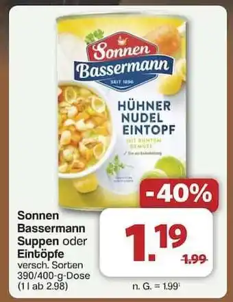 Famila Nord Ost Sonnen Bassermann Suppen oder Eintöpfe Angebot