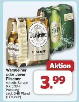 Famila Nord Ost Warsteiner oder Jever Pilsener Angebot