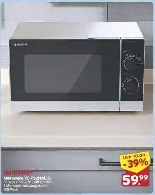 Famila Nord Ost SHARP Mikrowelle YC-PS201AE-S Angebot