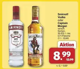Famila Nord Ost Smirnoff Vodka oder Captain Morgan Angebot