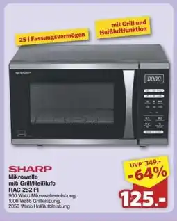 Famila Nord Ost SHARP Mikrowelle mit Grill/Heißluft RAC 252 FI Angebot