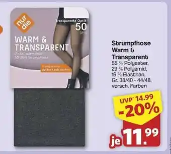 Famila Nord Ost Strumpfhose „Warm & Transparent“ Angebot