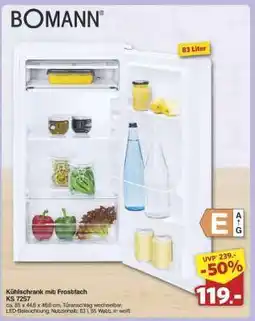 Famila Nord Ost BOMANN Kühlschrank mit Frostfach KS 7257 Angebot