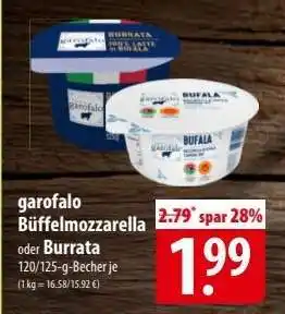 Famila Nord Ost garofalo Büffelmozzarella oder Burrata Angebot