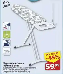 Famila Nord Ost Bügeltisch AirSteam Premium L Solid Angebot