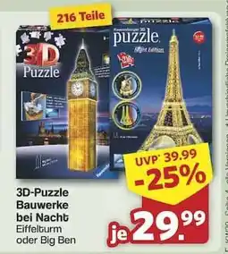 Famila Nord Ost 3D-Puzzle Bauwerke bei Nacht Angebot