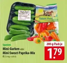 Famila Nord Ost Mini-Gurken oder Mini-Sweet-Paprika-Mix Angebot