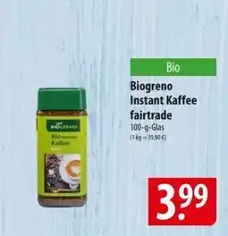 Famila Nord Ost Biogreno Instant Kaffee fairtrade Angebot