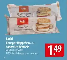 Famila Nord Ost Kathi Knusper Häppchen oder Sandwich-Waffeln Angebot