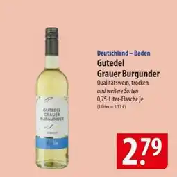 Famila Nord Ost Gutedel Grauer Burgunder Angebot