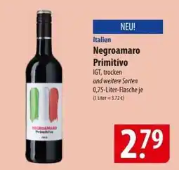 Famila Nord Ost Negroamaro Primitivo Angebot