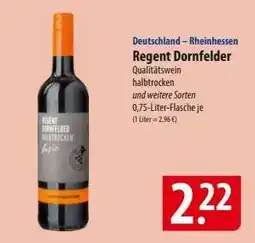 Famila Nord Ost Regent Dornfelder Angebot