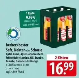 Famila Nord Ost beckers bester Saft, Nektar oder Schorle Angebot