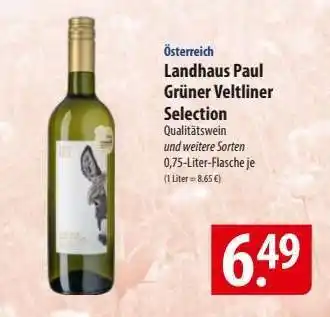 Famila Nord Ost Landhaus Paul Grüner Veltliner Selection Angebot