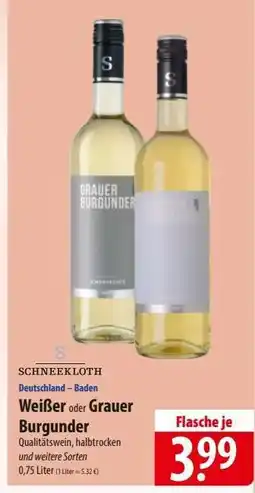 Famila Nord Ost Weißer oder Grauer Burgunder Angebot