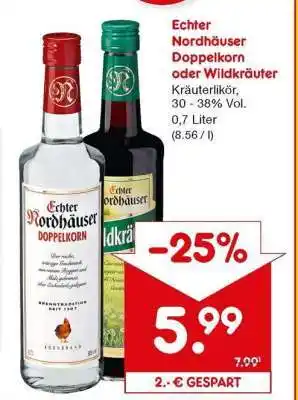 Netto Marken-Discount Echter Nordhäuser Doppelkorn oder Wildkräuter Angebot