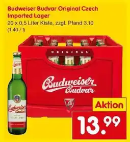 Netto Marken-Discount Budweiser Budvar Original Czech Imported Lager Angebot