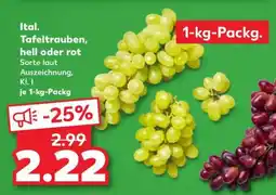 Kaufland Ital. Tafeltrauben, hell oder rot Angebot
