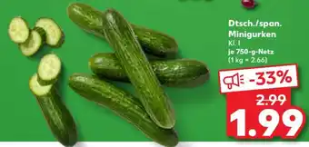 Kaufland Dtsch./span. Minigurken Angebot