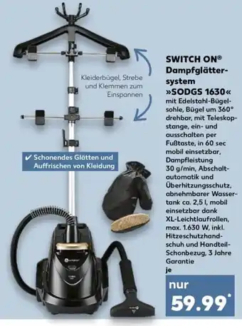 Kaufland SWITCH ON Dampfglättersystem >>SODGS 1630<< Angebot
