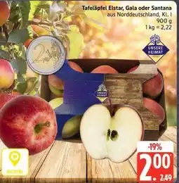 Edeka Tafeläpfel Elstar, Gala oder Santana Angebot