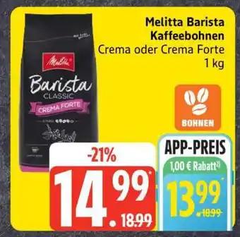 Edeka Melitta Barista Kaffeebohnen Angebot