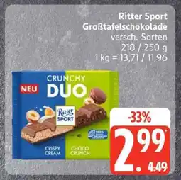 Edeka Ritter Sport Großtafelsschokolade Angebot