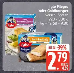 Edeka Iglo Filegro oder Goldknusper Angebot