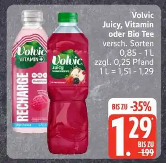 Edeka Volvic Juicy, Vitamin oder Bio Tee Angebot