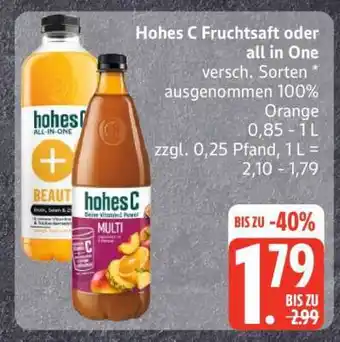 Edeka Hohes C Fruchtsaft oder all in One Angebot