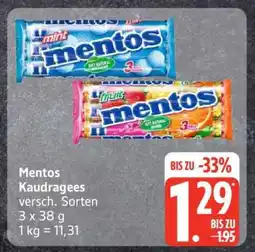 Edeka MENTOS Kaudragees Angebot