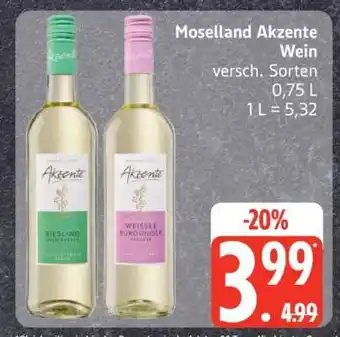 Edeka Moselland Akzente Wein Angebot