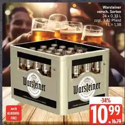 Edeka Warsteiner, versch. Sorten Angebot